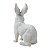 Coelho Resina Vida Sentado Branco Decorativo Enfeite - Imagem 3