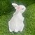 Coelho Resina Vida deitado Branco Enfeite Decorativo 16cm - Imagem 6