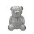 Urso em Cerâmica Marmorizada Decorativo 19 X 14cm - Imagem 1