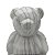 Urso em Cerâmica Marmorizada Decorativo 19 X 14cm - Imagem 2