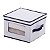 Caixa Organizadora Linho Multiuso com Visor 29X29X20cm - Imagem 1