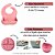 KIT ALIMENTAÇÃO BEBÊ SILICONE C/ 8 PÇS ROSA - Imagem 2