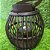 Lanterna Decorativa de Bambu Redonda Marrom 26x17 cm - Imagem 4