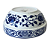 Cachepot Decorativo Cerâmica Estampa Azul 17x7,5cm - Imagem 4