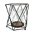 Lanterna Porta Velas Hexagonal Black Cobre Metal 19x18cm - Imagem 1