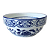 Cachepot Decorativo Cerâmica com Estampa Azul 21x9cm - Imagem 2