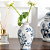 VASO CERAMICA FLORAL BRANCO 4.5X15CM - Imagem 2