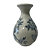 VASO CERAMICA FLORAL BRANCO 5X15CM - Imagem 1