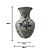 VASO CERAMICA FLORAL BRANCO 7X15CM - Imagem 7