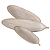 KIT C/3 BANDEJAS DECORATIVAS FOLHA BRANCO ENVELHECIDO EM MDF - Imagem 1