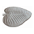 CENTRO DE MESA FOLHA BRANCO ENVELHECIDO EM MDF 30X27CM - Imagem 1