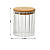 POTE DE VIDRO BOROSSILICATO TAMPA BAMBU CANELADO 200ML - Imagem 6