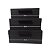 KIT C/3 PÇS CAIXA DECOR LUXO C/ TEXTURA PRETO 25/28/30CM - Imagem 6