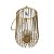 Lanterna Decorativa em Metal Gold com Suporte Para Vela 31x21 cm - Imagem 6