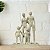 Escultura Abstrata Family em Resina Família Abraçada Cinza 15x29 cm - Imagem 1