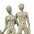 Escultura Abstrata Family em Resina Família Abraçada Cinza 15x29 cm - Imagem 3