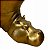 Escultura Decorativa Hipopótamo Yoga em Resina Dourado 20 cm - Imagem 6