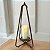 Lanterna Decorativa Triangular Aço Corten Metal com Suporte Para Vela 63x31cm - Imagem 2