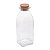 Pote de Vidro Porta Mantimentos com Tampa Rolha 330 ml Lyor 6x6x17cm - Imagem 1