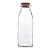 Pote de Vidro Porta Mantimentos com Tampa Rolha 330 ml Lyor 6x6x17cm - Imagem 3