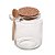 Pote de Vidro com Colher de Bambu e Tampa Rolha 240 ml 8,5x7x10cm - Imagem 1