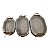 Kit 3 Cestas Arredondadas em Fibra Natural com Alça e Forro 34/30/26 cm - Imagem 3