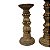 Kit 3 Castiçais Wood Bolinhas em Madeira Natural 36/31/26 cm - Imagem 4