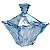 Potiche Decorativo em Cristal com Tampa Safir Azul 11x13 cm - Imagem 3