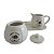 Kit Leiteira e Açucareiro com Bandeja em Cerâmica Sweet Home Branco Lyor 20x10,5 cm - Imagem 4