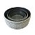 Kit 3 Vasos em Metal Envelhecido Redondo Inca com Borda Preta 39x31x26cm - Imagem 6
