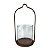 Lanterna Decorativa Porta-Vela Curve Aço Corten Metal 28x15cm - Imagem 1