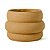Cachepot em Cimento Texturizado Formas Marrom Ocre 15x21 cm - Imagem 1