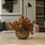 ARRANJO CACHEPO METAL INDIANO DOURADO 5X8 C/ PICK SEDUM X6 OUTONADO - Imagem 1