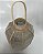 LANTERNA DECOR BAMBU REDONDA NATURAL FIBRA CINZA 49X27CM - Imagem 5
