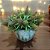 ARRANJO CACHEPOT CIMENTO CHAPISCADO BRANCO 8X6 C/ PICK DIPSACUS - Imagem 3