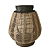 Lanterna Decorativa de Bambu com Renda Bege/Marrom 21x24,5cm - Imagem 3