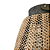 Lanterna Decorativa de Bambu com Renda Bege/Marrom 21x24,5cm - Imagem 5