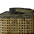 Lanterna Decorativa Quadrada Tramada Bambu Marrom 42x16x16cm - Imagem 3