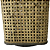 Lanterna Decorativa Quadrada Tramada Bambu Marrom 42x16x16cm - Imagem 4