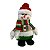 Enfeite de Natal Boneco de Neve Happy Roupa Xadrez Cintilante 22 cm - Imagem 1