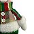 Enfeite de Natal Boneco de Neve Happy Roupa Xadrez Cintilante 22 cm - Imagem 5