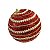 Bola de Natal Decorada Vermelho e Dourado com Glitter Unidade 12 cm - Imagem 1