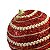 Bola de Natal Decorada Vermelho e Dourado com Glitter Unidade 12 cm - Imagem 3