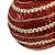 Bola de Natal Decorada Vermelho e Dourado com Glitter Unidade 12 cm - Imagem 4