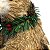 Enfeite de Natal Urso de Palha Sentado Marrom com Mini Guirlanda no Pescoço 20x20x14 cm - Imagem 5