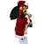 Boneco Papai Noel Luxo com Lantejoulas Vermelha e Verde 45 cm - Imagem 3