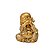 Trio Sabedoria Buda Bebê Dourado Resina 8 cm - Imagem 4