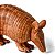 Escultura Tatu em Poliresina Madeira Natural - Imagem 2
