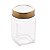 Pote Vidro Transparente com Tampa Dourada 300 ML - Imagem 1