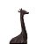 Escultura Decorativa Girafa em Poliresina Preto 14x5x37,5 - Imagem 2